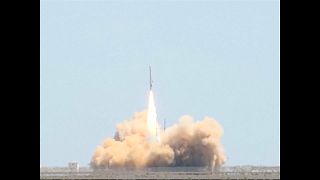 إطلااق صاروخ هايبربولا 1 من مركز جيوتشيوان لإطلاق الأقمار الصناعية في شمال الصين