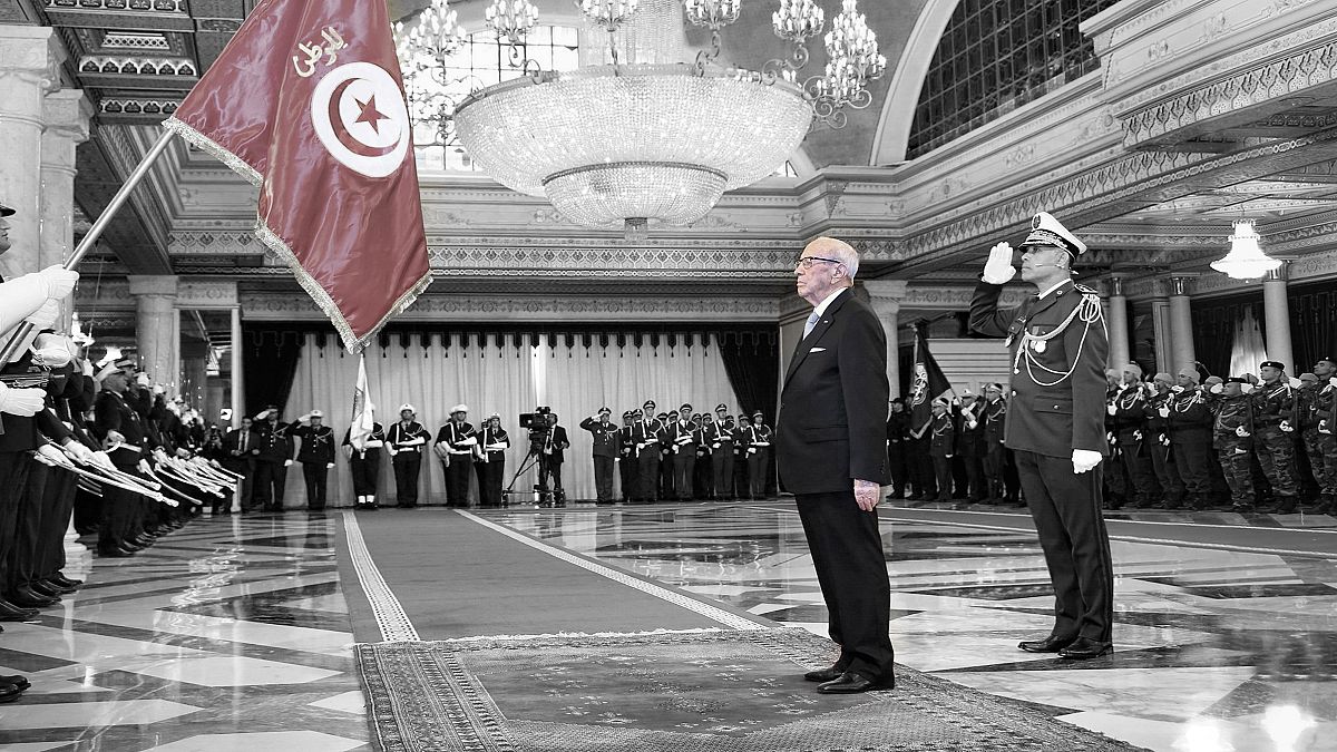 صورة للرئيس التونسي الراحل الباجي قائد السبسي