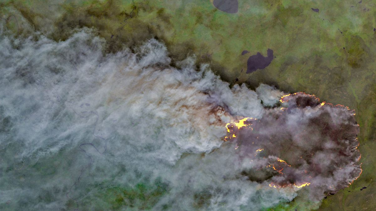 Wildfire at the Sakha Republic, Russia, on July 22.