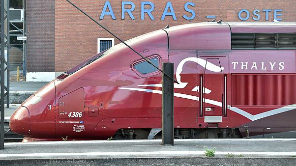 Archives - Un train Thalys en gare d'Arras dans le nord de la France, le 21 août 2015 Archives - Un train Thalys en gare d'Arras dans le nord de la France, le 21 août 2015