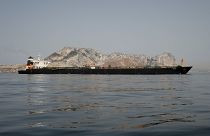 صورة لناقلة نفط إيرانية محتجزة في جبل طارق يوم 20 يوليو تموز 2019