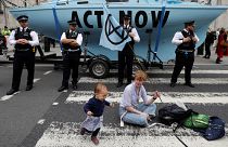 Az Extinction Rebellion egyik londoni demonstrációja