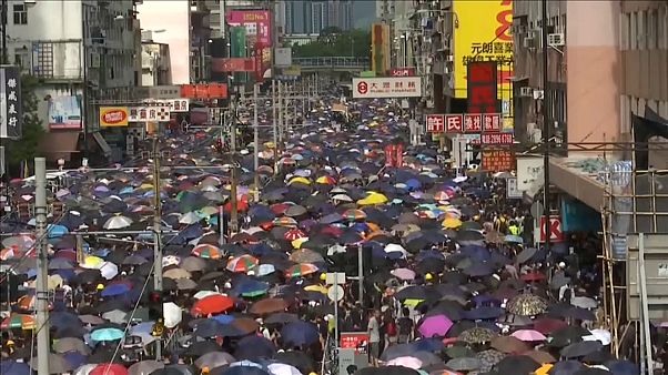 Watch Police And Protesters Clash In Hong Kong Protest Against Mob Attack Euronews