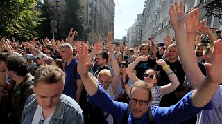 Több mint 400 előállított moszkvai tüntető 