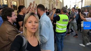 Watch: Protesters call for free elections at Moscow demonstration