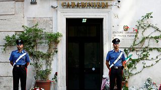 Elbúcsúztak a leszúrt olasz rendőrtől