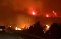 Imagem recolhida por Mirko Bulic enquanto conduzia nas proximidades do incêndio