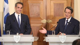 Δηλώσεις στα ΜΜΕ του Προέδρου της Κύπρου Ν.Αναστασιάδη με τον Πρωθυπουργό της Ελλάδας στο Προεδρικό Μέγαρο, Λευκωσία, Κύπρος