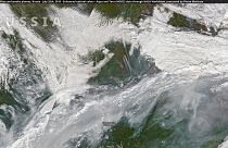 Los incendios de Siberia desde el espacio, esta mañana