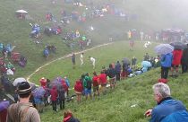 Watch: Austrian men do battle in martial arts contest atop mountain
