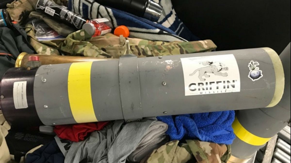 A man brought this missile launcher back as a 'souvenir' from Kuwait