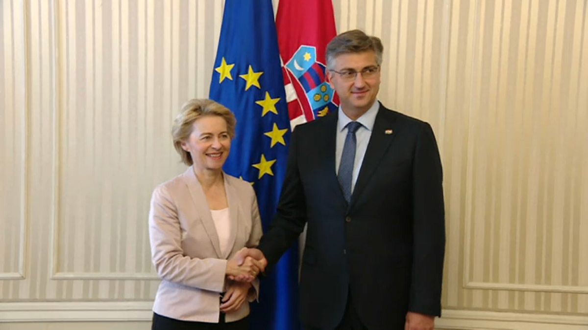 Ursula Von Der Leyen visita a Croácia