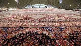 İran, "dünyanın en büyük tek parça el dokuma halısını" tanıttı
