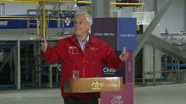 Un terremoto 'interrumpe' un discurso del presidente de Chile, Sebastián Piñera Un terremoto 'interrumpe' un discurso del presidente de Chile, Sebastián Piñera