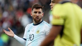 Lionel Messi nach seiner roten Karte im Spiel um Platz drei