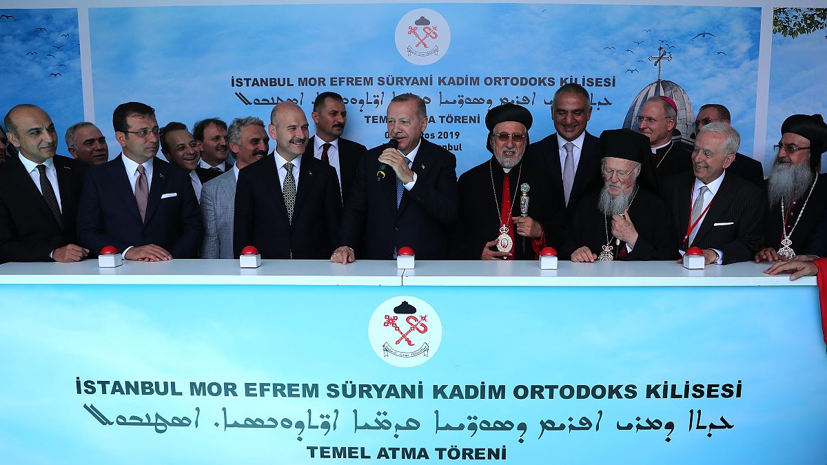 Türkiye'de modern tarihin ilk Süryani Kilisesi için temel atıldı: Erdoğan ve İmamoğlu törene katıldı