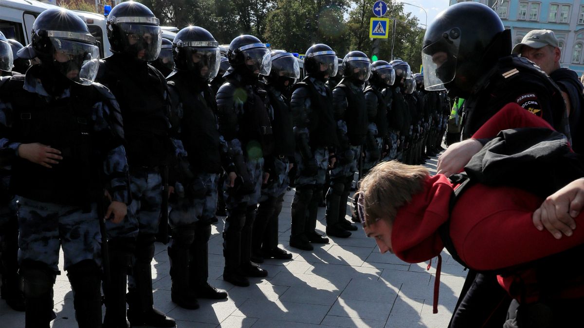 دستگیری معترضان دولت در مسکو