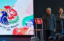 Left: Tun Dr. Mahathir Mohamad, Prime Minister of Malaysia; Right: YB Datuk Mohamaddin bin Ketapi, Minister of Tourism, Arts and Culture Malaysia