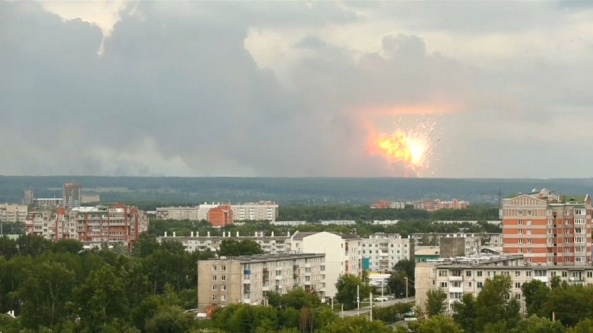 انفجار در زاغه مهمات در سیبری هفت زخمی و هزاران آواره بر جا گذاشت