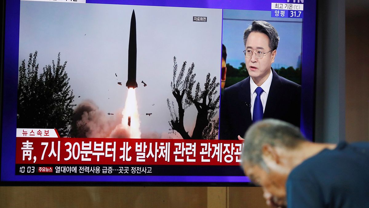 Bericht im nordkoreanischen Fernsehen über den Raketentest
