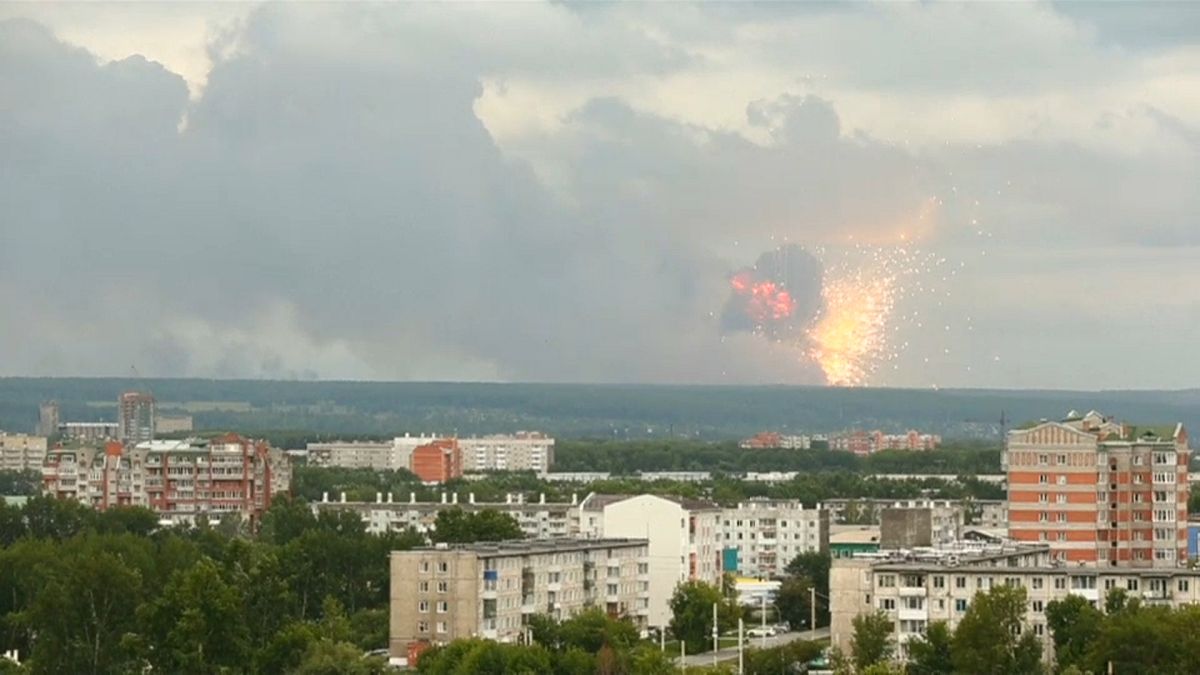 آتش‌سوزی در یک زاغه مهمات در سیبری روسیه