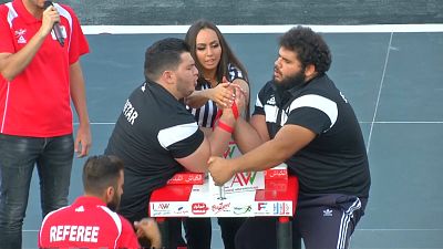 Teenager takes top prize in Lebanese arm wrestling competition