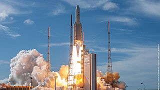 The EDRS-C is launched from Europe's Space Port in French Guiana
