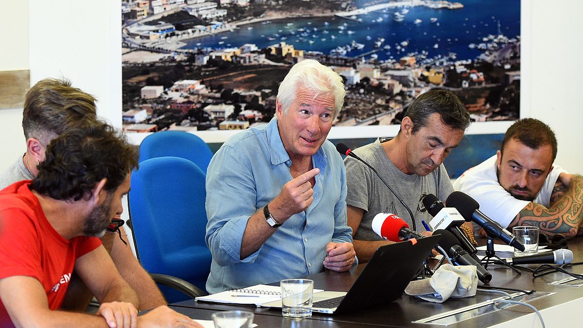 US actor Richard Gere and Italy's Matteo Salvini clash over migrant ship