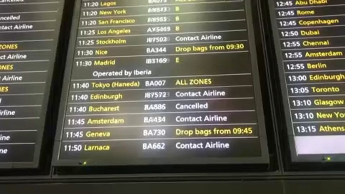 Des dizaines de vols de la compagnie British Airways annulés et retardés