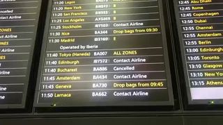 Des dizaines de vols de la compagnie British Airways annulés et retardés