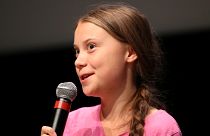 Greta Thunberg a nemzetközi klímatüntetésen