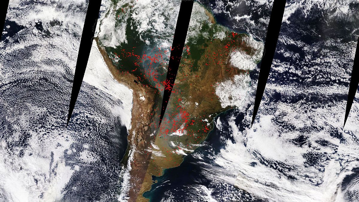 La nube de humo llega hasta Argentina