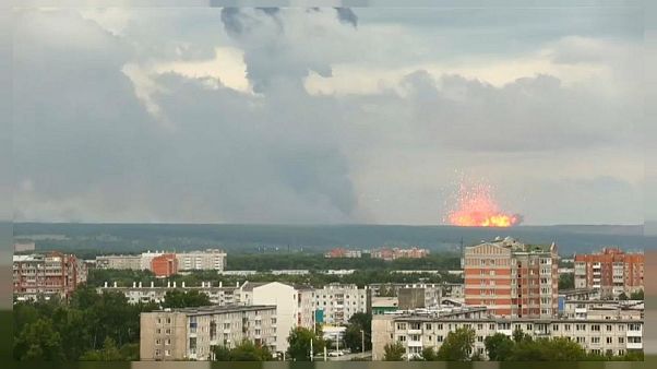 Explosions at an ammunition plant in the Achinsk Area of Russia on August 5 Explosions at an ammunition plant in the Achinsk Area of Russia on August 5
