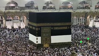 Muslims on the Hajj pilgrimage circle Kabba 
