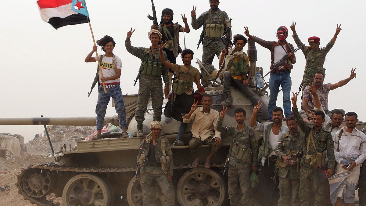 مجموعة من قوات الانفصاليين في عدن