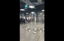 Watch: Water pours through ceiling into Luton Airport