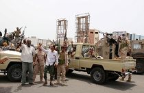 BAE destekli Güney Geçiş Konseyi bünyesinde faaliyet gösteren Hizam Emni güçleri / Aden / Yemen