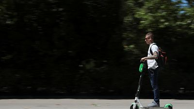 An archive photo of an e-scooter in Spain