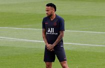 Neymar pendant un entraintement REUTERS/Philippe Wojazer