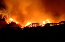 Residents from Tejeda village were evacuated as a wildfire burns in Gran Canaria
