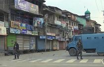 Les rues désertes de Srinagar, dans le Jammu-et-Cachemire, le 12 août 2019