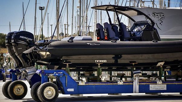 Das 10 Meter lange aufblasbare Boot, das im Zentrum der Ermittlungen steht Das 10 Meter lange aufblasbare Boot, das im Zentrum der Ermittlungen steht