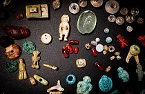 Some of the finds in the House of the Garden in Pompeii