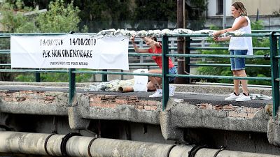 Primer aniversario del colapso del puente Morandi en Génova