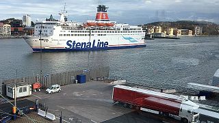 A ferry leaving Gothenburg, Sweden.