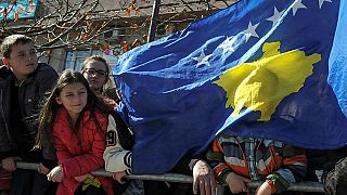 Border between Serbia and Kosovo on the E80 road.