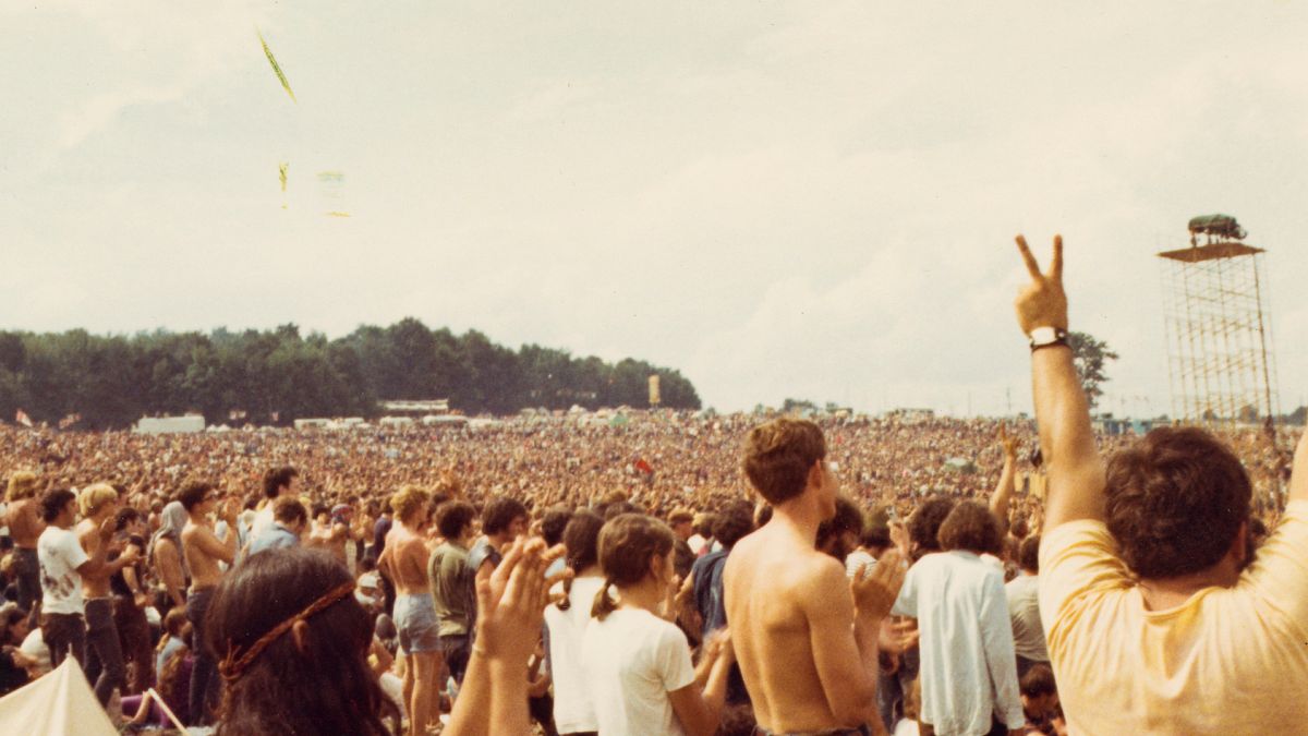 Il pubblico di Woodstock, nell'agosto del 1969