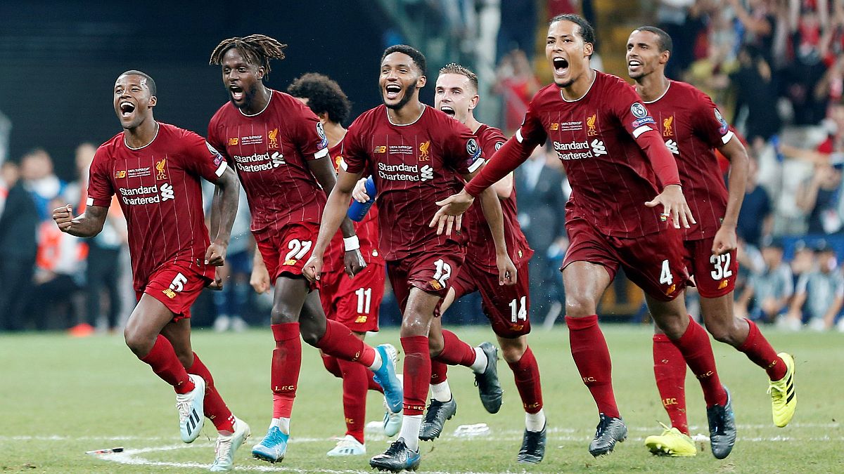 La gioia dei giocatori del Liverpool. 