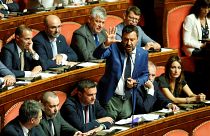 سالفيني في إحدى جلسات البرلمان الإيطالي