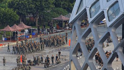 تمرین «شبه نظامیان» چین در نزدیکی مرز با هنگ کنگ
